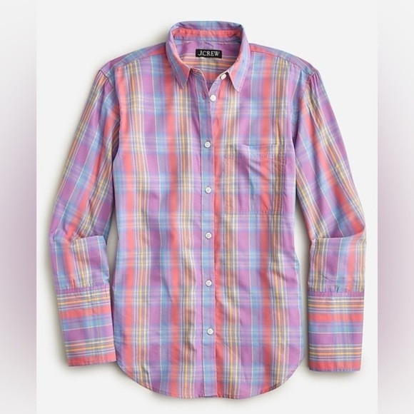 J. Crew Madras Plaid Shirt and Short Set L - Picture 1 of 14